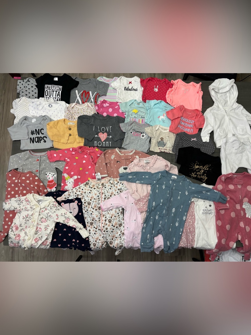 Baby Girl Newborn + 0–3M Clothing Bundle | 35 Pieces | Excellent Condition ✨ - Picture 2 of 12
